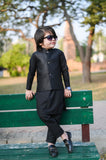 Black Embroidered Waistcoat Suit EW28