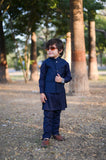 Plain Blue Waistcoat Suit EW32