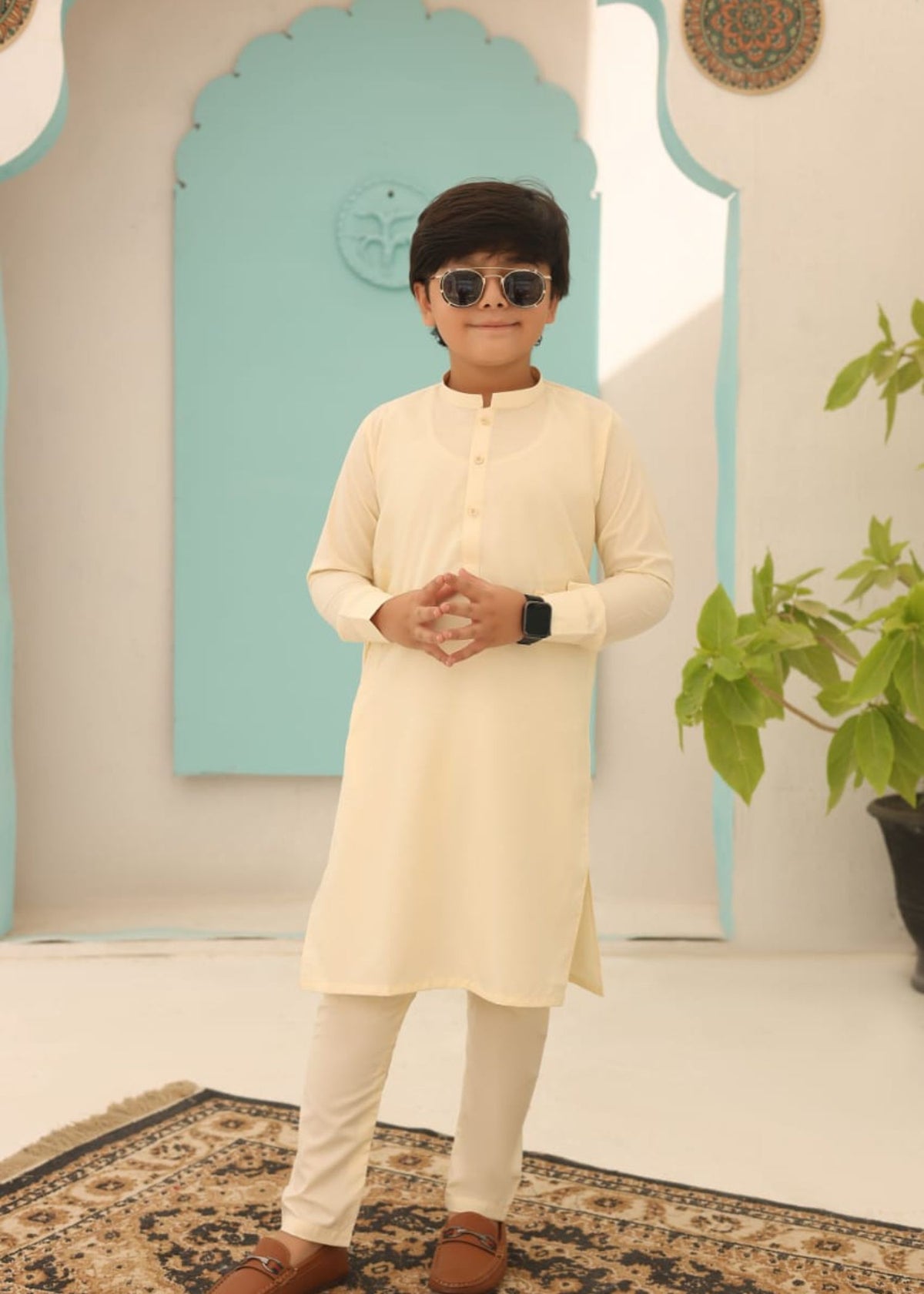 Pale yellow kurta pajama KT 33