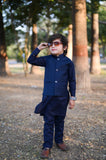 Plain Blue Waistcoat Suit EW32