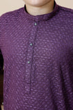 Grape Purple chicken Kurta Trouser - CK 004