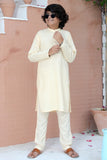 Bright Cream chicken Kurta Trouser - CK 005