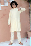 Bright Cream chicken Kurta Trouser - CK 005