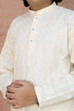 Bright Cream chicken Kurta Trouser - CK 005