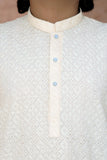 Bright Cream chicken Kurta Trouser - CK 005
