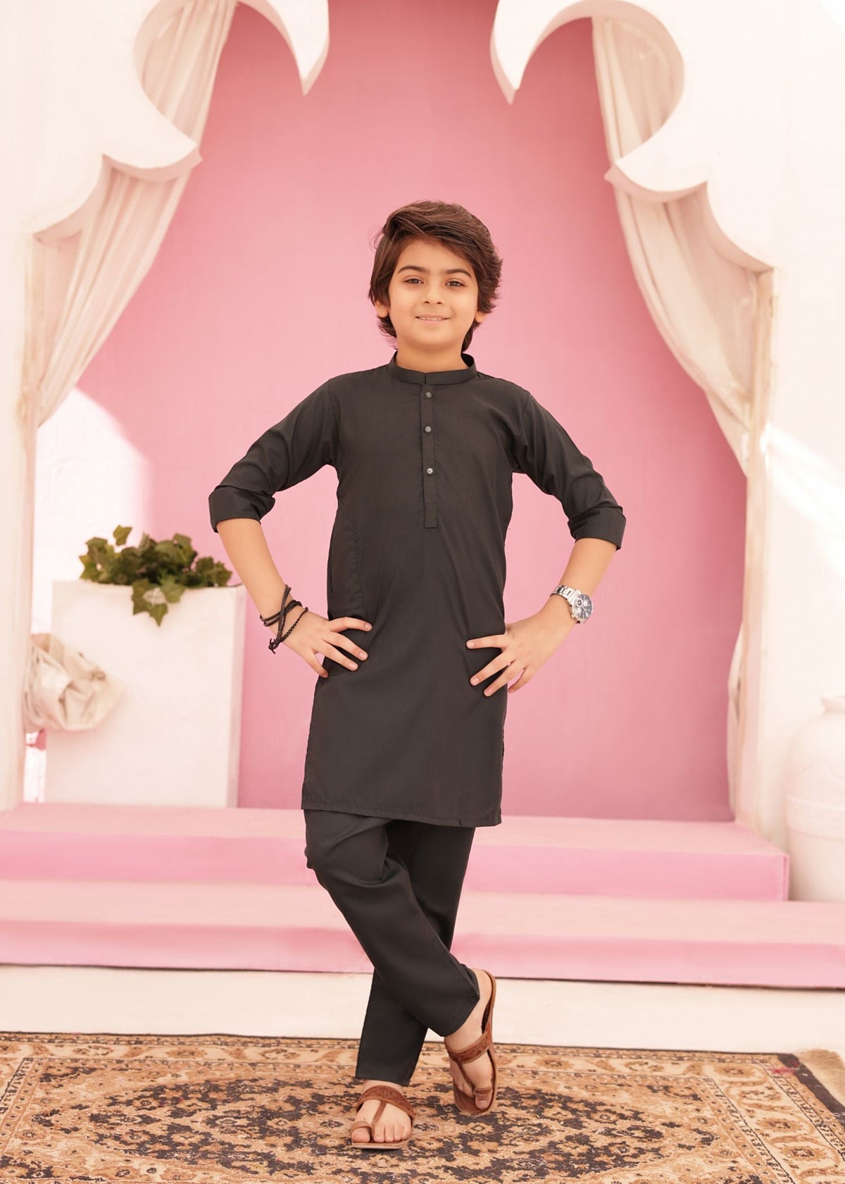 Grey Kurta Trouser E05 Main image