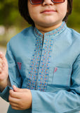 Glacial Blue Waistcoat Suit-AHW-003