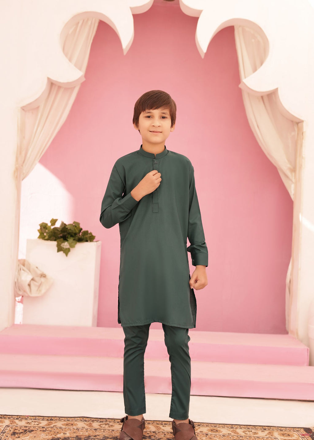 Teal Kurta Trouser E06
