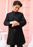 Black Mysore Sequence Sherwani - S11