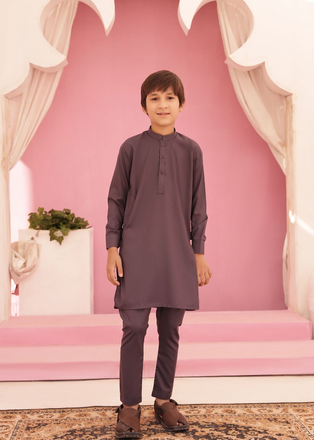 Iris Purple Kurta Trouser E04 Main image
