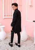 Black Mysore Sequence Sherwani - S11