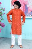 Pumpkin Orange kurta trouser KT 95