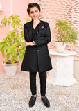 Black Jamawar Sherwani - S9