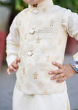 Cream white waistcoat suit EW19