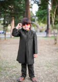Black Open Long Sherwani S26