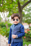 Sapphire Blue Waistcoat Suit EW07