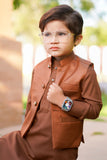 Almond Brown Waistcoat Suit EW06