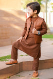 Almond Brown Waistcoat Suit EW06