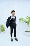 5pcs Black suit (Coat+Waistcoat+Pant+Shirt+Bow) - CPS 001