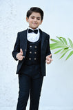 5pcs Black suit (Coat+Waistcoat+Pant+Shirt+Bow) - CPS 001