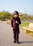 Maroon Waistcoat Suit EW 53