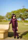 Maroon Waistcoat Suit EW 53