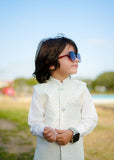 Pearl White Waistcoat Suit EW 52