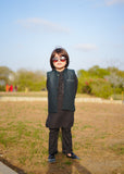 Green Waistcoat with Black Suit EW 55
