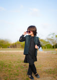Green Waistcoat with Black Suit EW 55