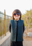 Green Waistcoat with Black Suit EW 55