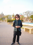 Green Waistcoat with Black Suit EW 55