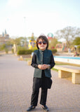 Green Waistcoat with Black Suit EW 55