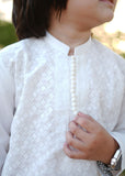 White chicken Kurta Trouser - KE 001