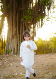 White chicken Kurta Trouser - KE 001