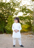 White chicken Kurta Trouser - KE 001