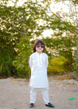 White chicken Kurta Trouser - KE 001
