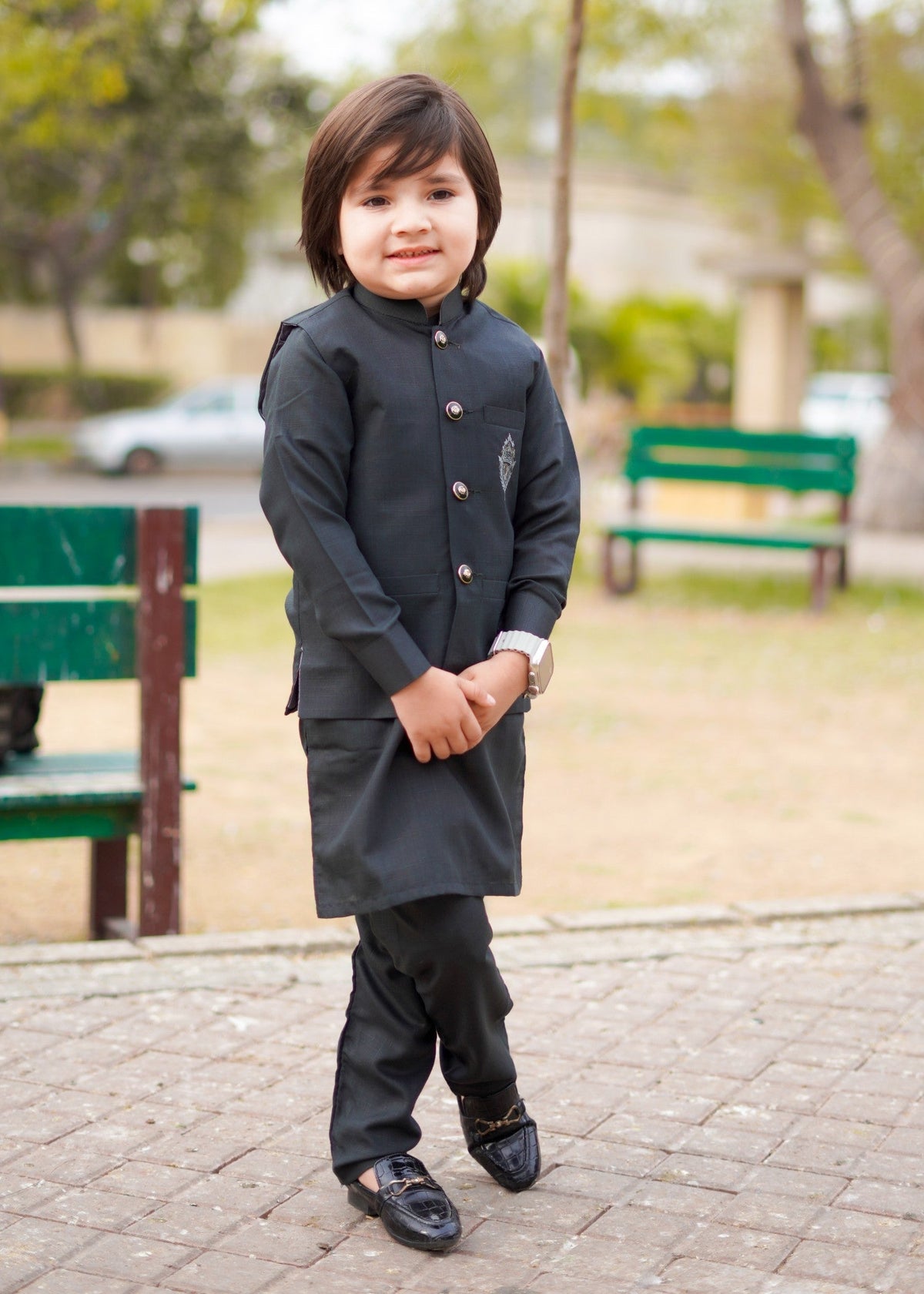 Greenish Grey Waistcoat Suit EW 47