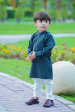 Teal Green kurta with white trouser kt 89