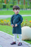 Teal Green kurta with white trouser kt 89
