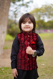 Red Velvet Waistcoat Suit EW 48