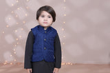 Blue  waistcoat Suit - V38