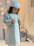 Grey Long Open Sherwani S25