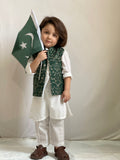 Green Embroidered Waistcoat Suit - V14