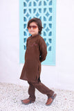 Choclate Brown Designing Kurta Trouser-AH 001