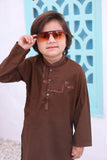 Choclate Brown Designing Kurta Trouser-AH 001