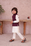 Maroon Waistcoat Suit EW37