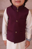 Maroon Waistcoat Suit EW37