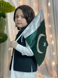 Green Waistcoat With White Kurta Trouser - GWS-14