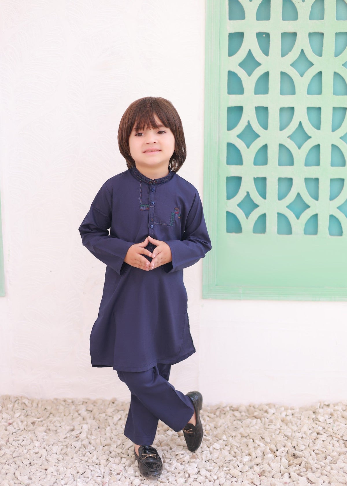 Glaucous Blue Kurta Trouser - AH 042 Main image