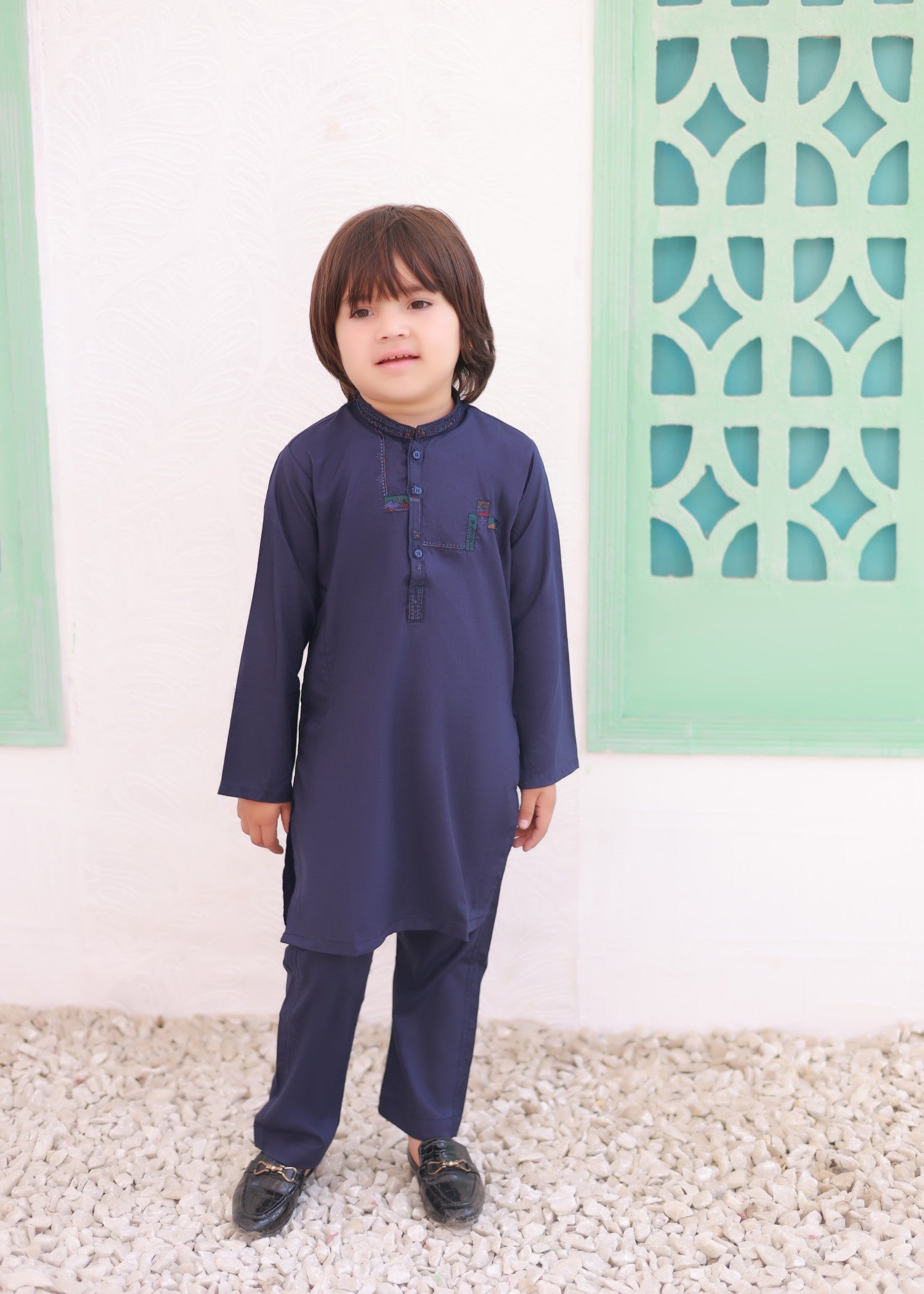 Glaucous Blue Kurta Trouser - AH 042 Secondary image